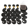 IE Hair Body Wave Bundles With Closure Brazilian Hair Weave Bundles With Closure Virgin Human Hair Bundles With Closure