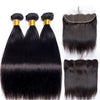 IE Hair Straight Hair Bundles With Frontal Virgin Human Hair Bundles With Frontal Brazilian Hair Weave Bundles With Frontal