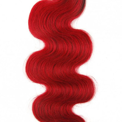 IE Hair 1b/red Body Wave Bundles with Closure 2 Tone Ombre Hair 3 Bundles With Closure Brazilian Remy Human Hair