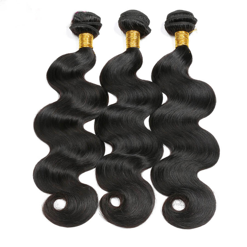 IE Hair Brazilian Body Wave 3 Bundles With Human Hair Weave Bundles 13x4 Lace Frontal With Bundles Free Part Remy Hair
