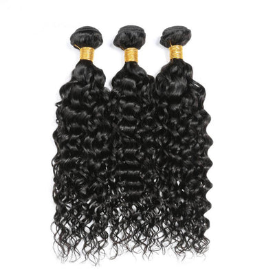 IE Hair Brazilian Water Wave Bundles Sunlight Human Hair Weave Bundles Natural Water Wave Hair Extensions 1B# Remy Hair