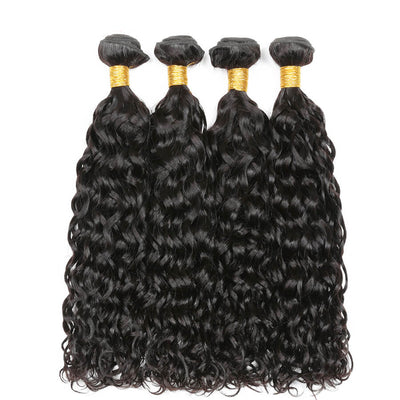 IE Hair Brazilian Water Wave Hair Bundles 100% Human Hair Weaving 4 Bundles Deals Remy Hair Extension Natural Color