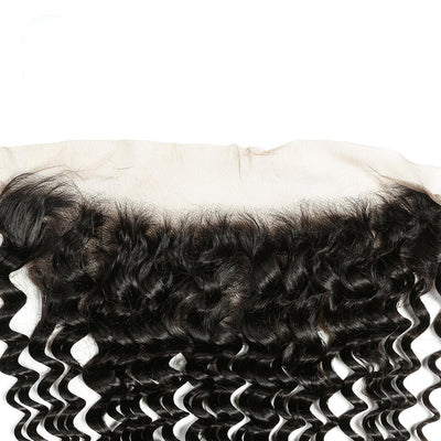 IE Hair Deep Wave 3 Bundles with Closure Brazilian Hair Weave Hair Human Hair Bundles with Closure Free Part