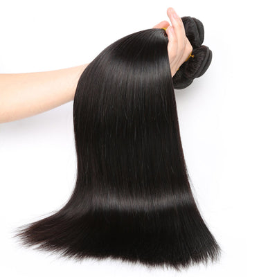 IE Hair Straight Hair Bundles 4 Bundles With Closure Human Hair Bundles With Closure