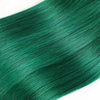 IE Hair ombre Bundles With Closure 1B/Green Two Tone Ombre Human Hair Weave 3 Bundles With Closure