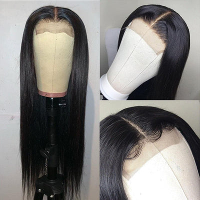 IE Hair HD Transparent Straight Lace Front Human Hair Wigs Pre Plucked Lace Wig