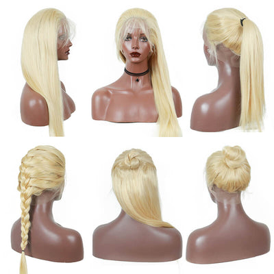 IE Hair 613 Blonde Lace Front Wig Brazilian Straight Lace Front Human Hair Wigs Pre Plucked Baby Hair