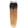 IE Hair Ombre Brazilian Straight Hair Weave 3 Bundles With Closure T1B/27  Blond Ombre Human Hair With Closure