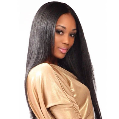 IE Hair Lace Front Human Hair Wigs Pre Plucked Hair Line Brazilian Straight Lace Frontal Wig With Baby Hair Remy