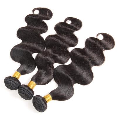 IE Hair Brazilian Body Wave Virgin Hair Bundles With Closure 4PCS Human Hair Bundles With Closure 8-26 "Virgin Hair Extension