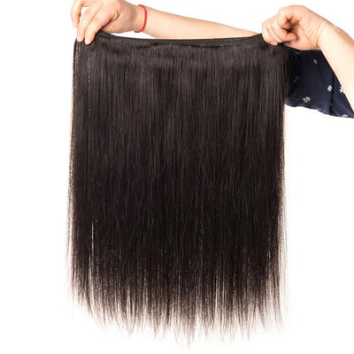 IE Hair Straight Hair Bundles Brazilian Hair Weave Bundles Human Hair Bundles 3 Bundles Virgin Hair Extensions Natural Black