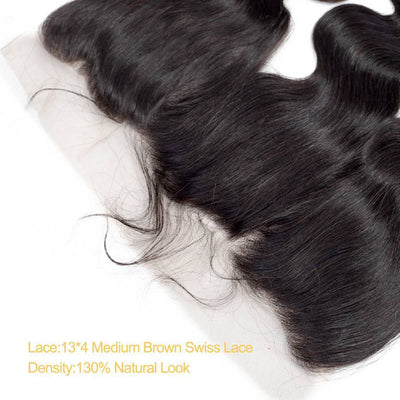 IE Hair Body Wave Frontal Closure With Baby Hair 100% Remy Human Hair 13x4 Ear To Ear Lace Frontal Closure